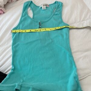 Derek Heart Aqua Tank Top M